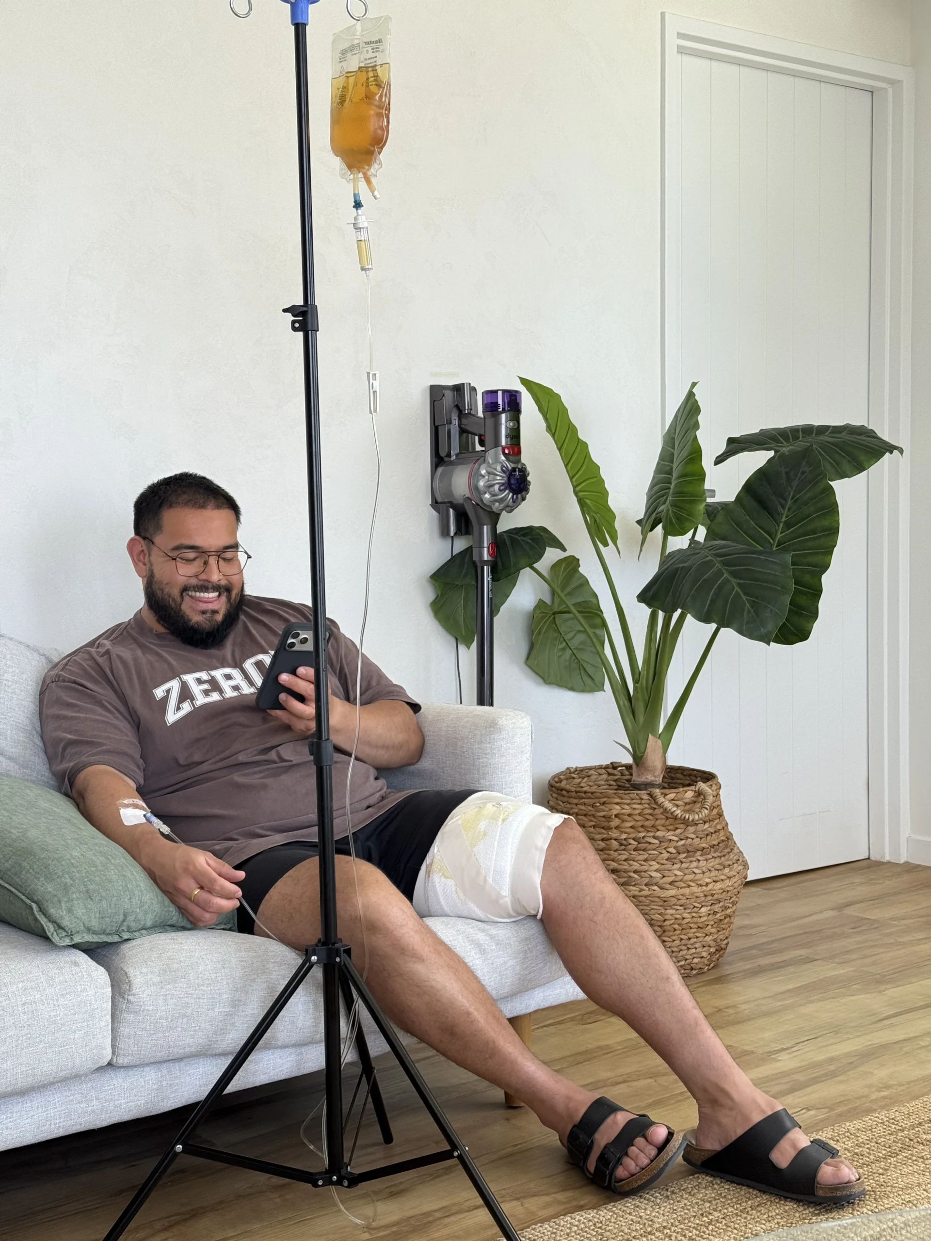 Mobile IV therapy visit delivered by an AHPRA-registered nurse (GP-prescribed) in Brisbane, Gold Coast and Northern Rivers NSW