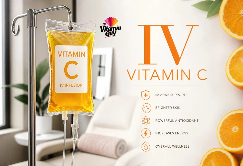 IV Vitamin C mobile nutrient therapy setup by The Vitamin Guy