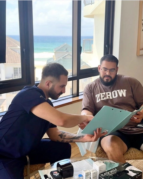 Nurse consultation and education session — The Vitamin Guy mobile IV therapy